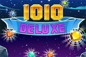 Chữ 1010 DELUXE được hiển thị nổi bật trên nền không gian với các viên đá quý phát sáng xung quanh