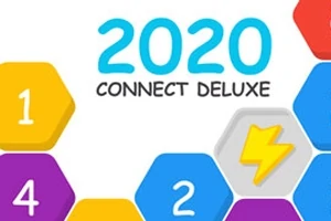 Các hình lục giác màu sắc với số và biểu tượng tia chớp, kèm chữ 2020 Connect Deluxe