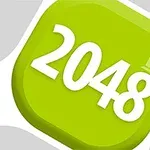 Biểu tượng màu xanh lá cây với số 2048 in đậm