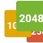 Các ô vuông màu sắc chồng lên nhau với số 2048 ở giữa