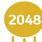 Hình minh họa một hình tròn màu vàng có số 2048 màu trắng bên trong