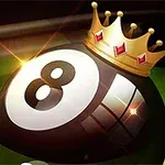 Bi-a số 8 đội vương miện vàng sáng bóng