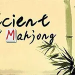 Chữ Ancient Mahjong trên nền màu vàng nhạt với hình ảnh cây tre ở góc phải