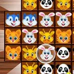 Lưới các ô vuông với hình vẽ đáng yêu của nhiều loài động vật như thỏ, hươu cao cổ, gấu trúc, mèo và sói