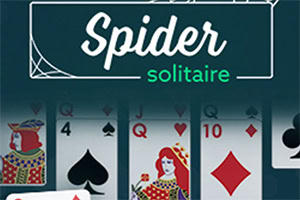 Hình ảnh gồm nhiều lá bài với các quân J, Q, và 10, cùng với chữ Spider ở phía trên