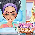 Hai cô gái với phong cách trang điểm khác nhau, một cô đang trị liệu làm đẹp ASMR và cô kia có mái tóc vàng với kiểu trang điểm hoàn thiện