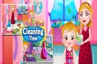 Bé Hazel muốn giúp mẹ dọn dẹp nhà cửa