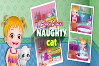 Meow! Mèo con của Baby Hazel đang trở nên nghịch ngợm