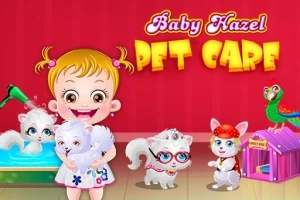Một cô bé cầm một chú cún trắng cùng với ba chú chó khác và một con vẹt trong một phòng có bức tường màu đỏ
