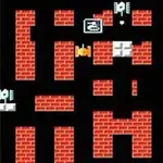 Battle City Hình ảnh hiển thị mê cung với các bức tường gạch đỏ và một hình biểu tượng ở vị trí trung tâm