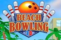 Trò chơi thử tài ném bowling trên bãi biển mùa hè với đồ họa