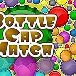 Hình ảnh có chữ Bottle Cap Match trên nền nhiều nắp chai màu sắc sặc sỡ