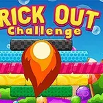 Hình ảnh bao gồm tiêu đề Brick Out Challenge với nền là các viên gạch màu sắc rực rỡ và khung cảnh bong bóng