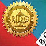 Hình ảnh chứa biểu tượng hình tròn với từ Bridge và một bộ bài với các lá bài A, K, Q, J, 10 nằm ở góc phải