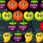 Hình ảnh các loại trái cây hoạt hình với khuôn mặt dễ thương trên nền tối