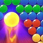 Các quả bóng đầy màu sắc với một quả bóng vàng sáng ở trung tâm