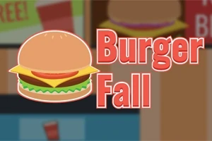 Hình ảnh có một chiếc burger với chữ Burger Fall bên cạnh