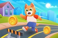 Giúp mèo Tom chạy không ngừng để về đích an toàn trong trò