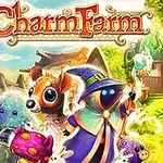 Charm Farm Các sinh vật kỳ diệu trong trang phục màu sắc tươi sáng đứng trước một phong cảnh huyền ảo với cây cối và nhà cửa