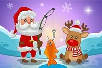 Ông già Noel đi câu cá Giáng Sinh
