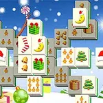 Các khối hình xếp chồng hiển thị các hình ảnh theo chủ đề Giáng Sinh như mũ ông già Noel, găng tay, bánh gừng, và cây thông trên nền tuyết rơi