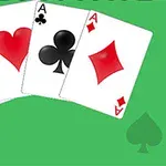 Bốn lá bài gồm A bích, A cơ, A tép và A rô trên nền xanh lá cây