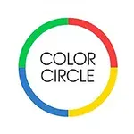 Vòng tròn bốn màu xanh lá, đỏ, xanh dương và vàng với chữ Color Circle bên trong