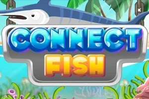 Hình ảnh có chữ CONNECT FISH lớn, nổi bật trên nền đại dương với cá kiếm và rạn san hô đầy màu sắc
