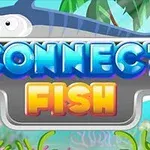 Hình ảnh có chữ CONNECT FISH lớn, nổi bật trên nền đại dương với cá kiếm và rạn san hô đầy màu sắc
