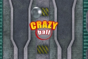 Hình ảnh hiển thị một quả bóng kim loại nằm trên đường đi hình zigzag với dòng chữ CRAZY ball nổi bật ở giữa