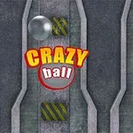 Hình ảnh hiển thị một quả bóng kim loại nằm trên đường đi hình zigzag với dòng chữ CRAZY ball nổi bật ở giữa