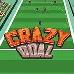 Hình ảnh sân bóng đá với chữ Crazy Goal nổi bật ở trung tâm, khán đài hai bên và các cầu thủ trên sân