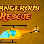 Hình ảnh có chữ Dangerous Rescue với trực thăng màu vàng phía dưới trên nền màu cam