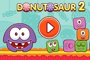 Hình ảnh có một sinh vật màu tím với hai mắt to, một nút bấm phát video màu cam và nhiều khối hình vuông có mặt cười đa dạng màu sắc