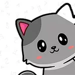 Hình ảnh chú mèo hoạt hình dễ thương đang được vẽ bằng bút chì