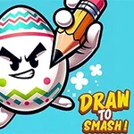 Một quả trứng hoạt hình có khuôn mặt giận dữ cầm bút chì lớn với nền xanh