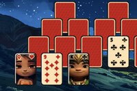 Chơi game Tri-peaks trên Đảo Phục Sinh