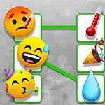 Biểu tượng cảm xúc với các biểu tượng nhiệt kế, nón tiệc, và giọt nước, được nối với nhau bằng đường màu xanh lá cây