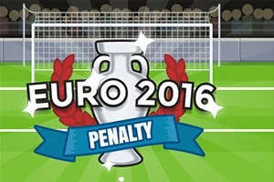 Hình ảnh cúp bạc Euro 2016 với chữ Penalty trên nền sân bóng đá và khung thành