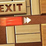 Một mũi tên trắng trên nền gỗ di chuyển nhanh về phía cửa ra có chữ EXIT