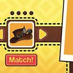 Hình ảnh hiển thị một nhân vật hoạt hình với chiếc mũ đặc trưng và nút Match!