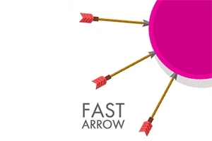 Ba mũi tên bay về phía một vòng tròn màu hồng, với chữ FAST ARROW ở góc dưới bên trái