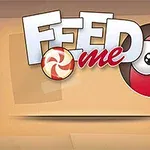 Hình ảnh có từ FEED me với một viên kẹo và khuôn mặt tròn màu đỏ với đôi mắt to