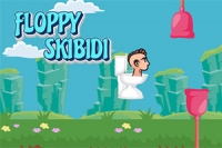Trò chơi arcade khó Floppy Skibidi, bạn điều khiển một chiếc