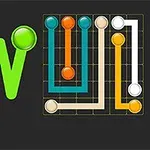 Hình ảnh hiển thị từ floW và MANIA với màu xanh lá cây cùng với lưới vuông có các đường màu xanh dương, cam, vàng và trắng kết nối các điểm tròn