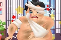 Sumo trông rất bừa bộn sau trận đấu