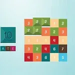 Hình ảnh gồm có chữ GET 10 ULTIMATE bên trái và một lưới ô vuông màu sắc với các con số bên phải trên nền xanh nhạt