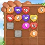 Bàn cờ với các viên kẹo có số và gương mặt nhân vật có bộ râu hồng