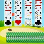 Bộ bài xếp hạng với các lá bài có hình ảnh mạnh mẽ, nền là một sân golf xanh mướt