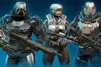 Chơi trò Gun Mayhem gốc, mục tiêu là ở lại trên đảo mà không bị rơi ra ngoài
